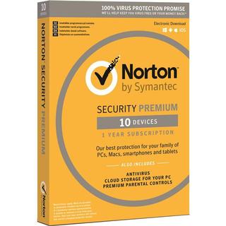 Norton Security Premium para 10 pc de 1 año