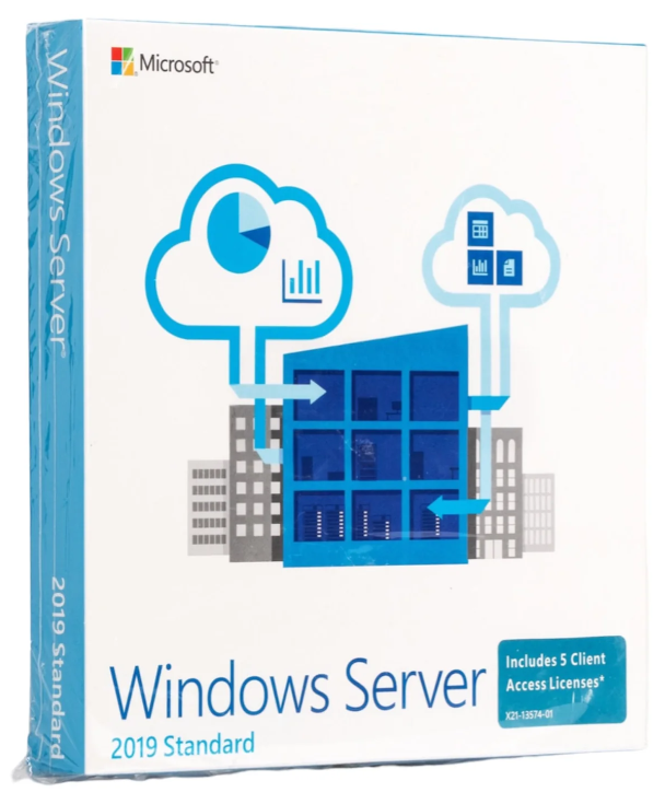 Windows Server 2019 Standard Retail Físico + 50 RDS Cal para Windows server 2019